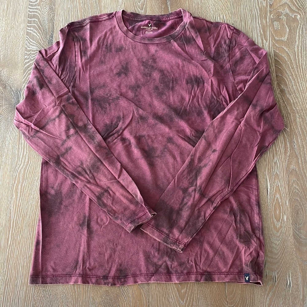 Men’s American Eagle Long Sleeved Tie Dyed Tee | Size Large